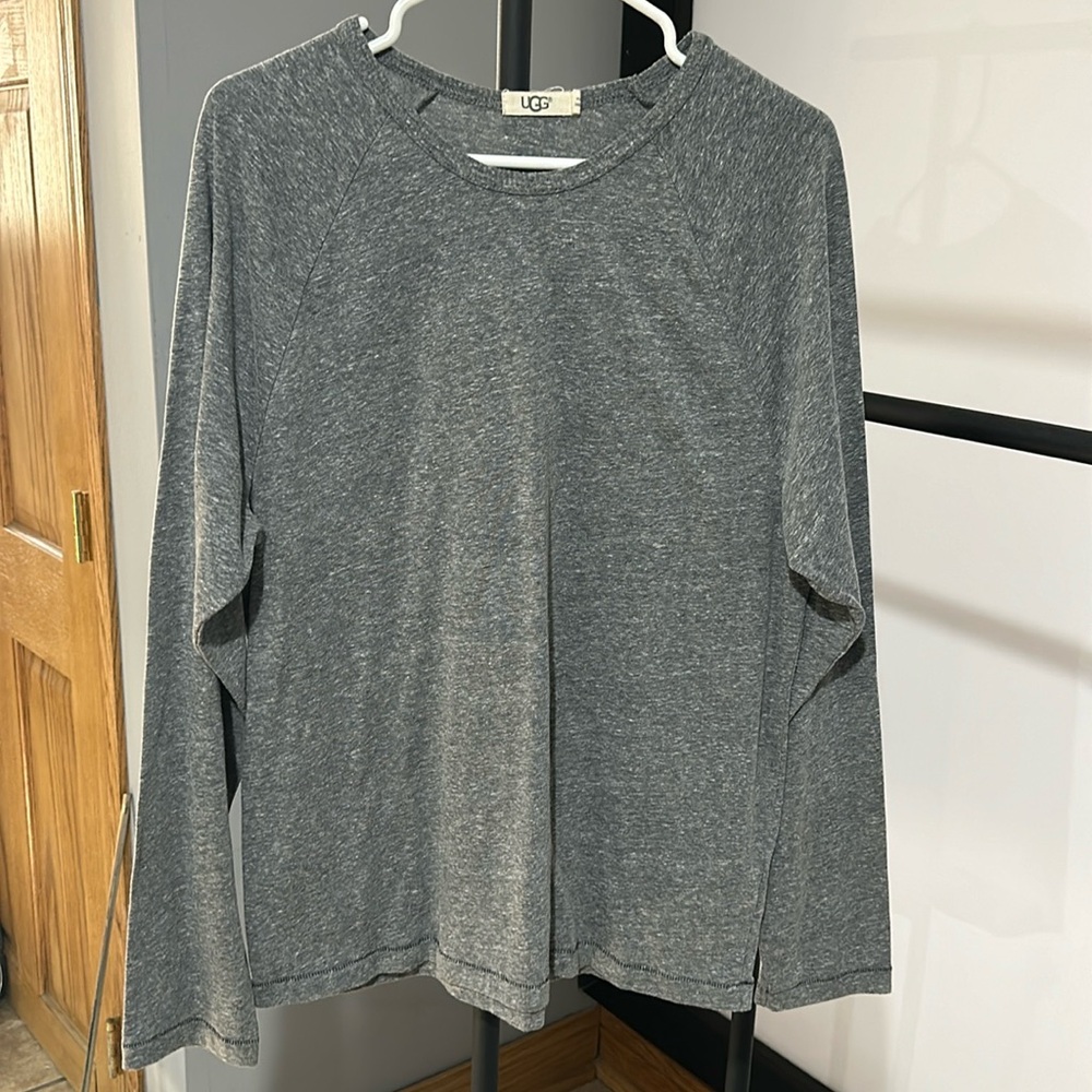 UGG Long Sleeve Shirt Gray Mens Medium